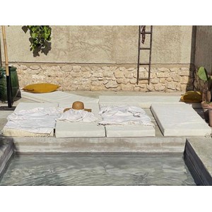Tiki matelas gris perle 180x60xh10