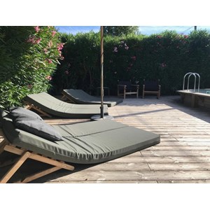 Gil matelas de plage kaki 180x60xh10