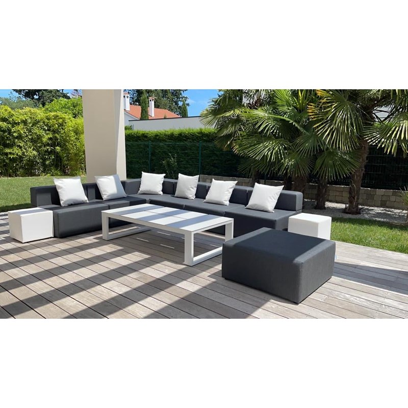 Serena pouf kaki 80x80xh40 cm