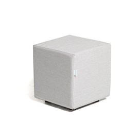 Serena pouf gris perle 40x40xh40