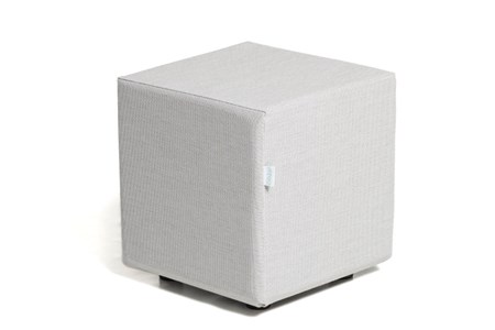 Serena pouf gris perle 40x40xh40