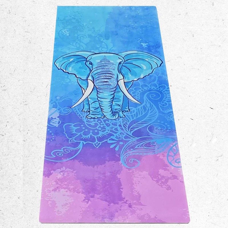 Tapis yoga voyage léger & fin eléphant