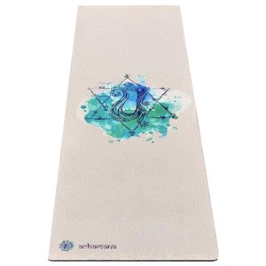 Tapis yoga chanvre chakra du cœur + sac