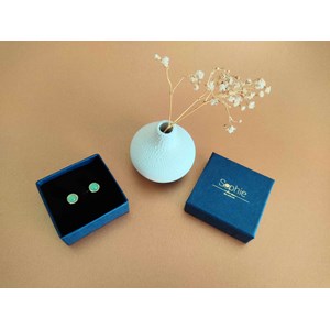 Boucles oreilles  dorées aventurine