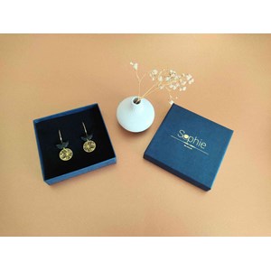 Boucles d'oreilles créoles  fleur