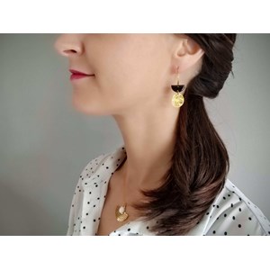 Boucles d'oreilles créoles  fleur