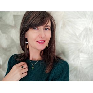 Créoles demi-lune blanc