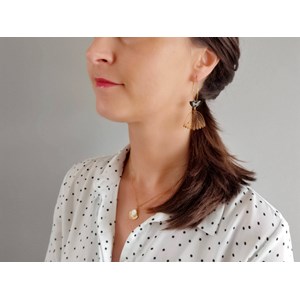 Créoles demi-lune noir