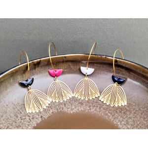 Créoles demi-lune noir