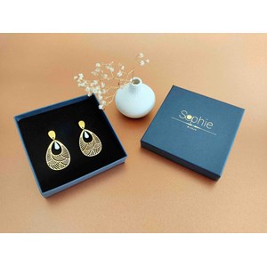 Boucles d'oreilles  goutte blanc