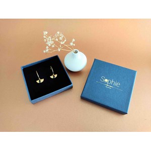 Boucles d'oreilles éventail noir