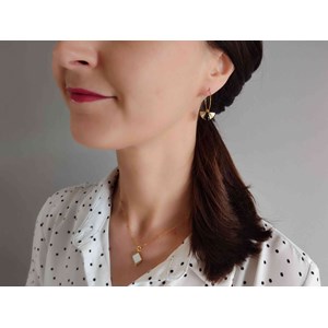 Boucles d'oreilles éventail noir