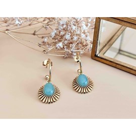 Boucles d'oreilles soleil aventurine