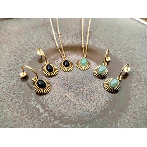 Boucles d'oreilles soleil aventurine