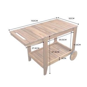 Desserte contemporaine sur roulettes ...