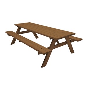 Table de pique-nique en bois 8 person...