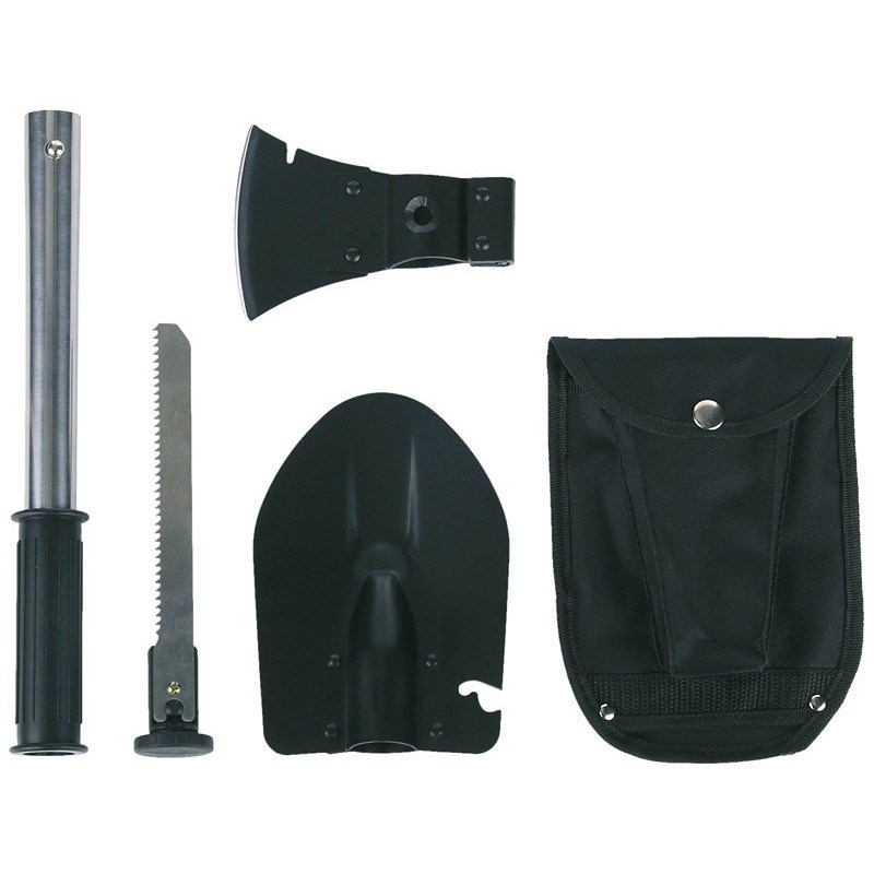 Pelle multifonction fosco convertible shovel + scie et hache