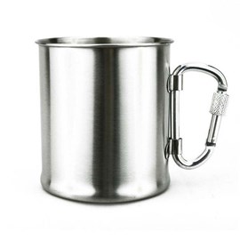 Tasse inox avec poignée mousqueton à vi