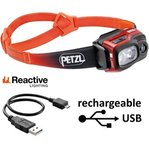 Lampe frontale petzl swift rl orange