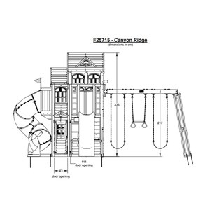 Aire de jeux en bois canyon ridge de ki