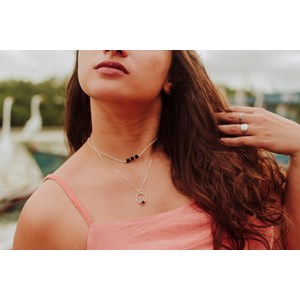 Collier onyx et argent 925 maya