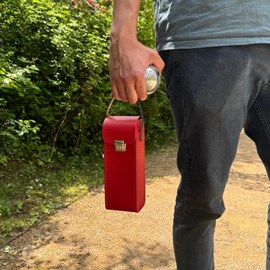 Sacoche pétanque 3 boules - Rouge
