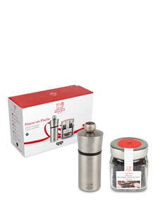 Moulin poivre inox 10 cm + tan hoi 70g