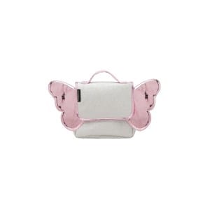 Sac papillon argent et rose paillettes