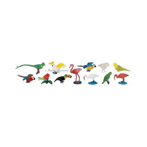 Figurines oiseaux exotiques