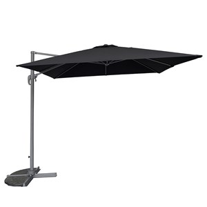 Parasol déporté noir 3x3 m celestia