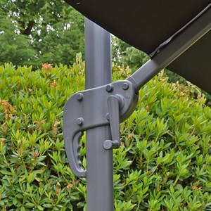 Parasol déporté noir 3x3 m celestia