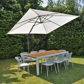 Parasol déporté écru 3x3 m celestia