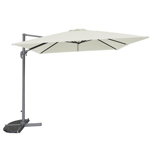 Parasol déporté écru 3x3 m celestia