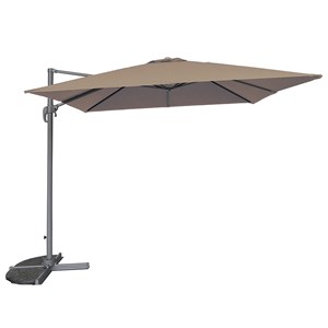 Parasol déporté taupe 3x3 m celestia