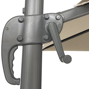 Parasol déporté taupe 3x3 m celestia