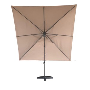 Parasol déporté taupe 3x3 m celestia