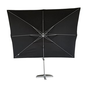 Parasol déporté noir 4x3 m mercuria