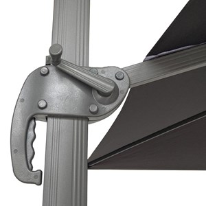 Parasol déporté noir 4x3 m mercuria