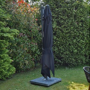 Parasol déporté noir 4x3 neptunia