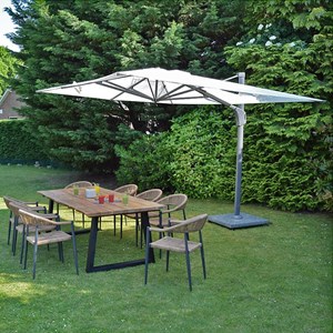 Parasol déporté écru 4x3 m neptunia