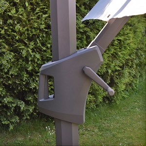 Parasol déporté écru 4x3 m neptunia