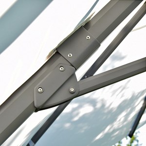 Parasol déporté écru 4x3 m neptunia