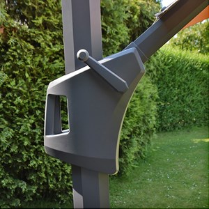 Parasol déporté taupe 4x3 m neptunia