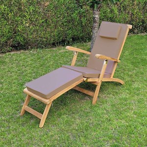 Matelas taupe pour chaise longue