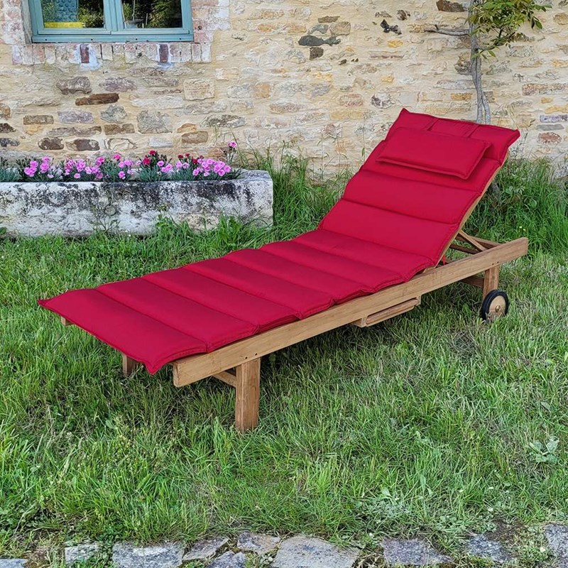 Matelas framboise pour bain de soleil