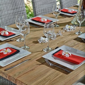 Table en teck recyclé 300 cm, conceptual