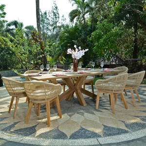 Table en teck recyclé 300 cm, conceptual