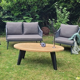 Table basse en teck recyclé 120 cm, elfe