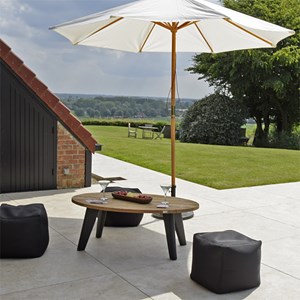 Table basse en teck recyclé 120 cm, elfe