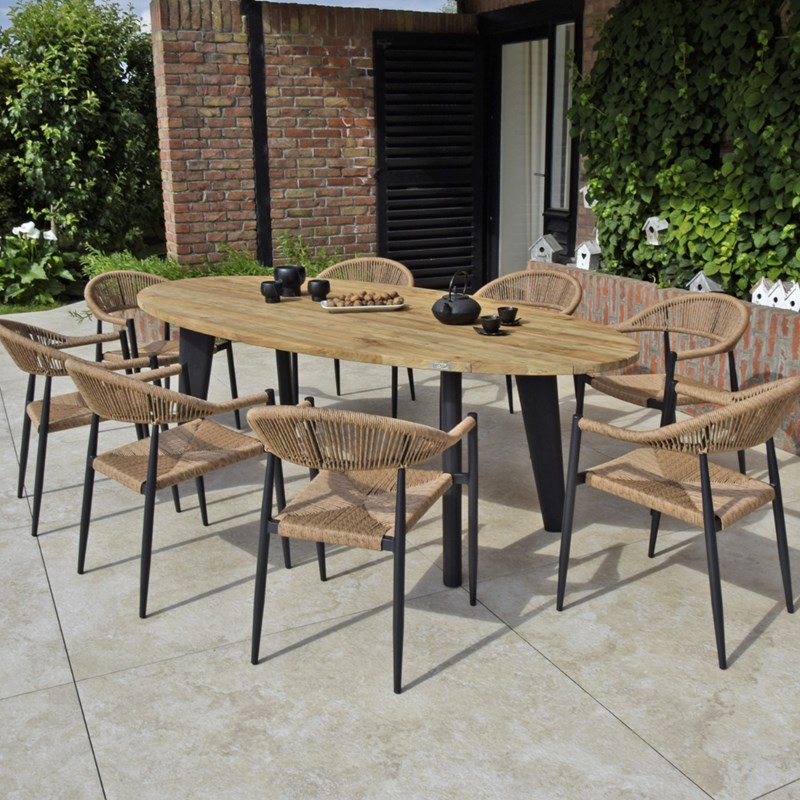 Table en teck recyclé 240 cm, elfe